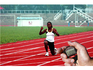 Coach who silently uses stopwatch